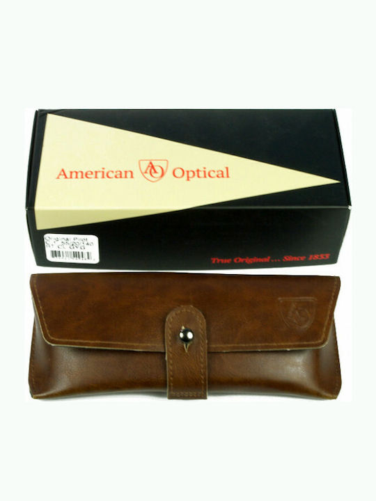 American Optical Original Pilot Men's Sunglasses with Gold Metal Frame and Green Lens