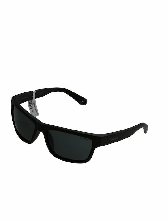 Polaroid Men's Sunglasses with Black Plastic Frame and Black Polarized Lens PLD7031/S 807/M9