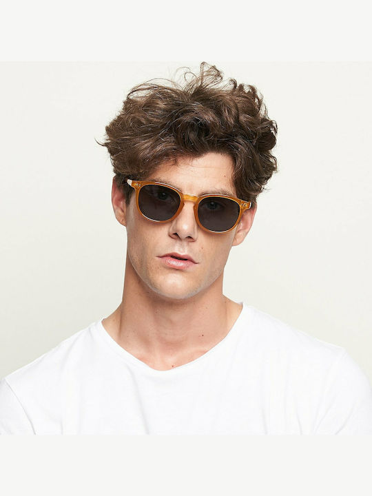 Meller Banna Unisex Sunglasses with Plastic Frame Amber Carbon BA-AMBCAR