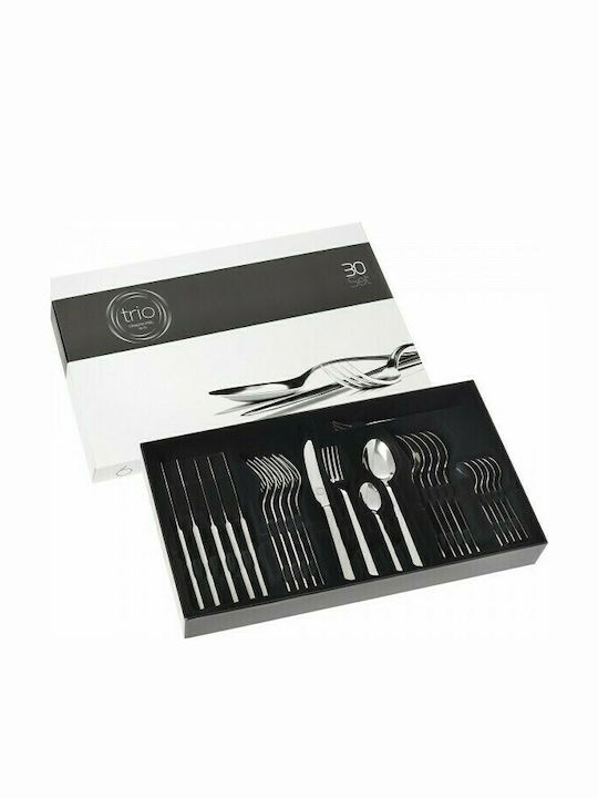 Cryspo Trio Karma Set de Tacâmuri Inoxidabil Argintiu 30buc 45.840.030