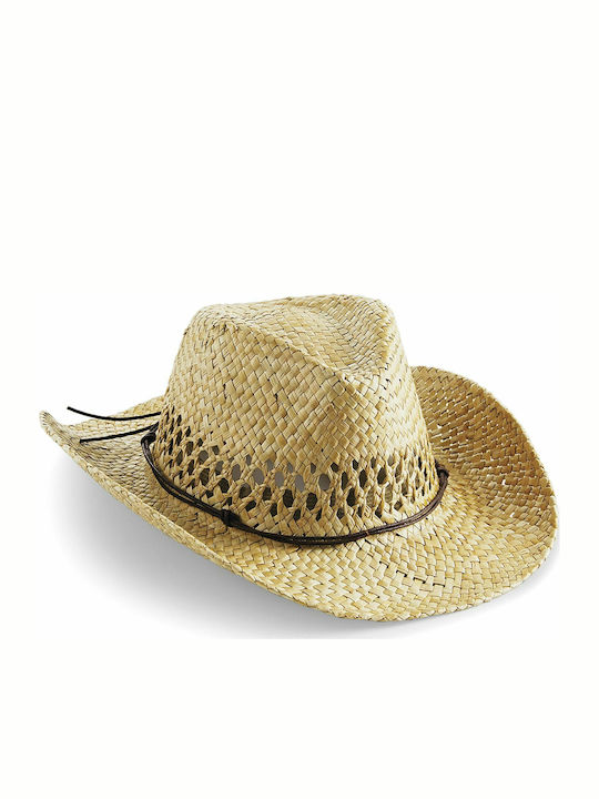 Beechfield Cowboy B735 Сламена Шапка Бежов