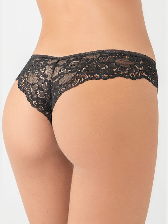 Milena by Paris 8381 Women's Brazil with Lace Black 008381-Τύπος