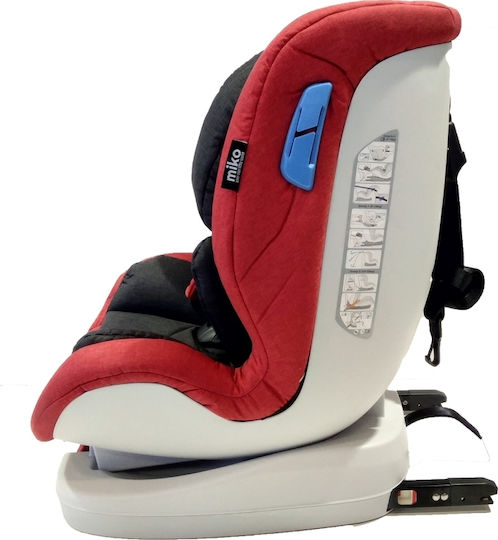Miko Baby Car Seat with Isofix Red-Black 0-25 kg