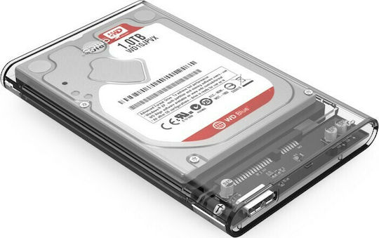 Orico Θήκη για Σκληρό Δίσκο 2.5" SATA III με σύνδεση USB3.0 σε Διάφανο χρώμα