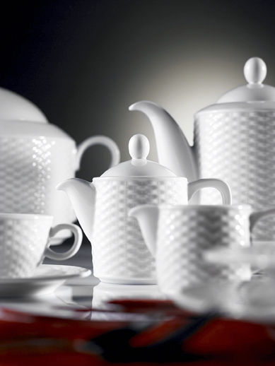 Cryspo Trio Polo White Set Ceai Cu Cană Ceramică Albă 9 Bucăți
