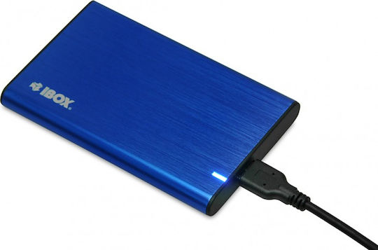 iBox HD-05 Case for Hard Drive 2.5" SATA III with Connection USB 3.1 Blue