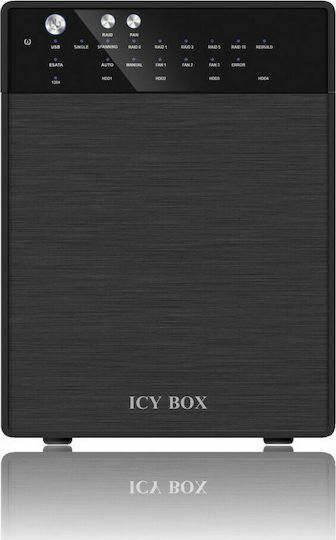 Icy Box Θήκη για 4 Σκληρούς Δίσκους 3.5" SATA III με σύνδεση USB 3.0 / eSATA