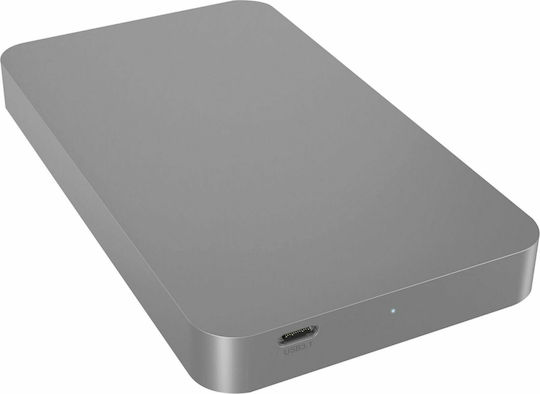 Icy Box Θήκη για Σκληρό Δίσκο 2.5" SATA III με σύνδεση USB 3.1 Type-C σε Ασημί χρώμα