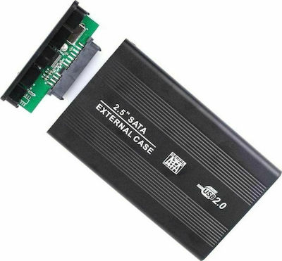 Powertech Твърд диск кутия 2.5" SATA III с връзка USB 2.0 в Черен цвят