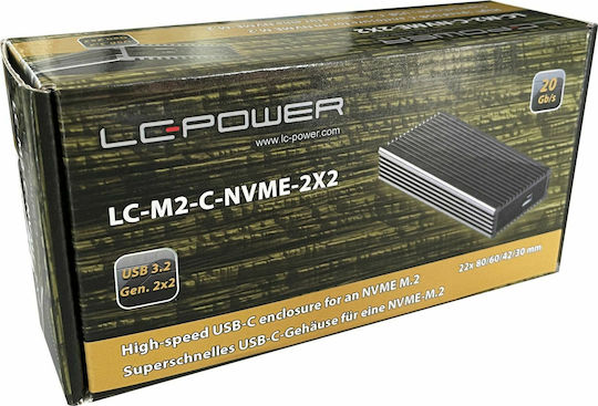 LC-Power Θήκη για Σκληρό Δίσκο M.2 PCI Express NVME με σύνδεση Type-C