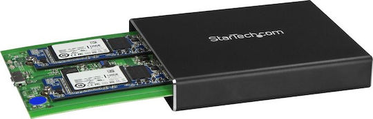 StarTech Θήκη για 2 Σκληρούς Δίσκους M.2 SATA III με σύνδεση USB 3.1
