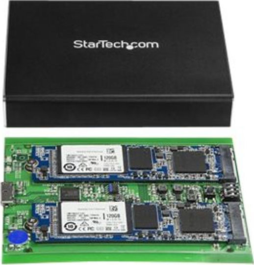 StarTech Θήκη για 2 Σκληρούς Δίσκους M.2 SATA III με σύνδεση USB 3.1