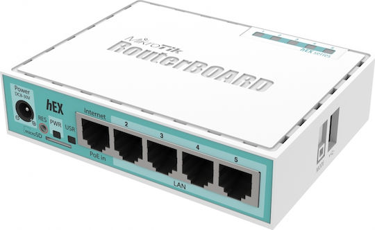 MikroTik hEX RB750Gr3 Router mit 5 Anschlüssen Gigabit Ethernet