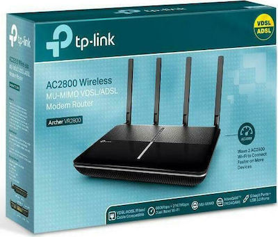 TP-LINK Archer VR2800 v1 v1 VDSL2 Wireless Modem Router Wi-Fi 5 cu 3 Porturi Gigabit Ethernet