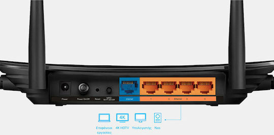 TP-LINK Archer C6 v2 Drahtlos Router Wi‑Fi 5 mit 4 Anschlüssen Gigabit Ethernet