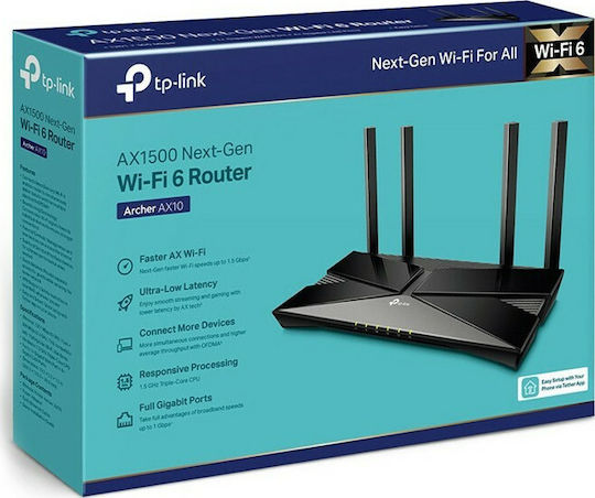 TP-LINK Archer AX10 v1 Ασύρματο Router Wi‑Fi 6 με 4 Θύρες Gigabit