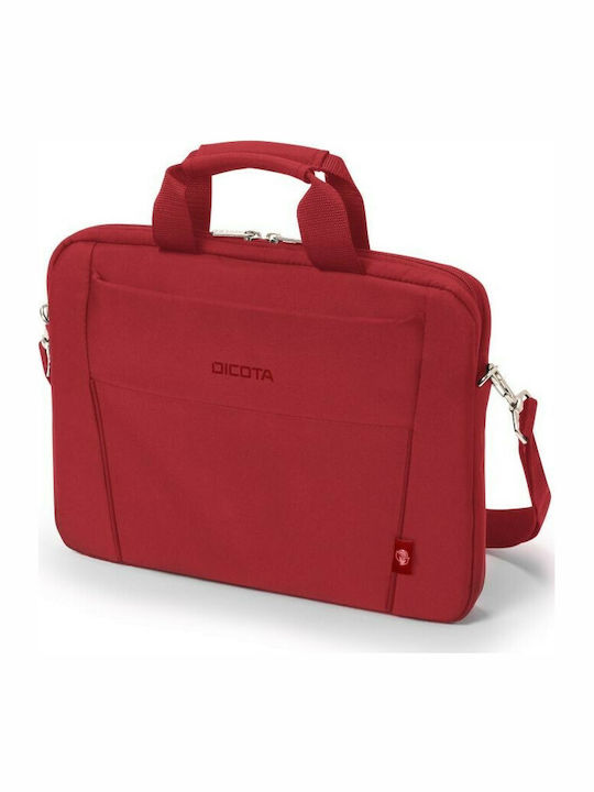 Dicota Slim Eco BASE Τσάντα Ώμου / Χειρός 14.1" Κόκκινη