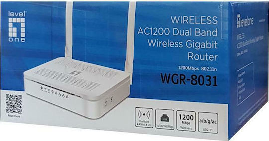 Level One WGR-8031 v1 Ασύρματο Router Wi‑Fi 5 με 4 Θύρες Gigabit