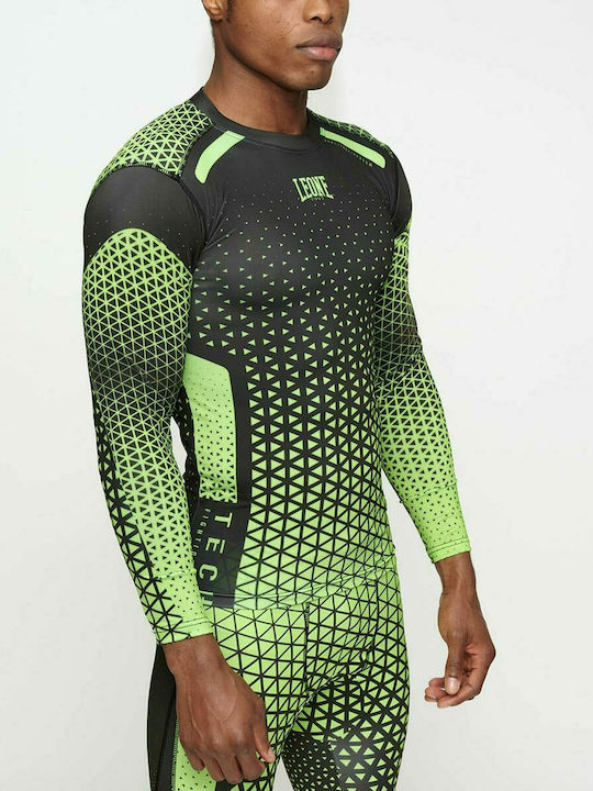 Leone AB926 Long Sleeve Shirt Green for Jiu-Jitsu Green