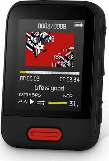 Sencor SFP 7716 MP4 Player (16GB) cu ecran TFT 1.8" Roșu