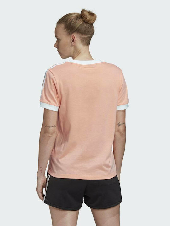 Adidas 3-Stripes Γυναικείο Αθλητικό T-shirt Chalk Coral
