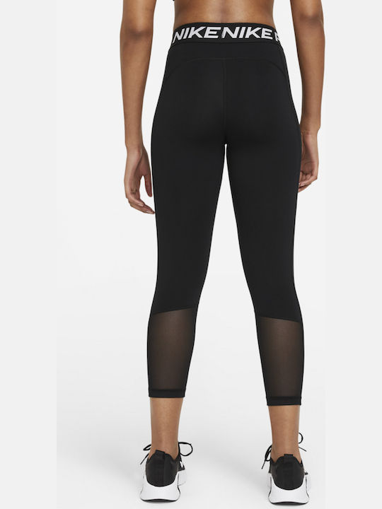 Nike Dri-Fit Pro 365 Training Γυναικείο Cropped Κολάν Ψηλόμεσο Μαύρο
