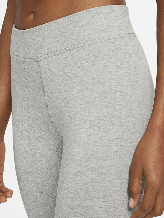 Sportswear Essential Training Γυναικείο Cropped Κολάν Ψηλόμεσο Γκρι