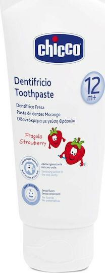 Chicco Baby Toothpaste for 1+ Years with Strawberry Flavor Fluoride-Free 50ml