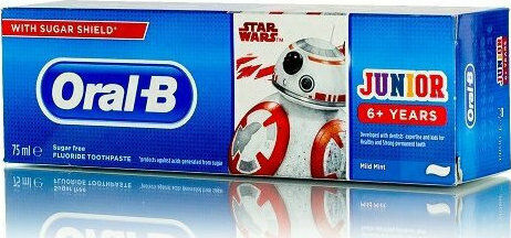 Oral-B Junior Kinderzahnpasta Für 6+ Jahre Mit Minzgeschmack 75ml