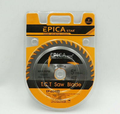 Epica Star EP-60403 Cutting Disc Wood 125mm with 40 Teeth 1pcs