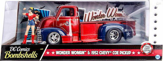 Jada Toys DC Comics Femeia Fantastică Bombshells - Chevy Coe Pickup 1952 Femeia Fantastică Vehicul Replică în Scară 1:24