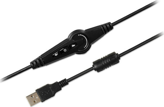 iBox X10 Über Ohr Gaming-Headset mit Verbindung USB Schwarz