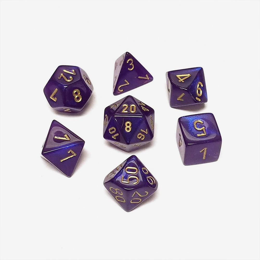 Chessex Borealis Polyhedral Royal Purple Gold Luminary Dice 7τμχ Skroutz Gr