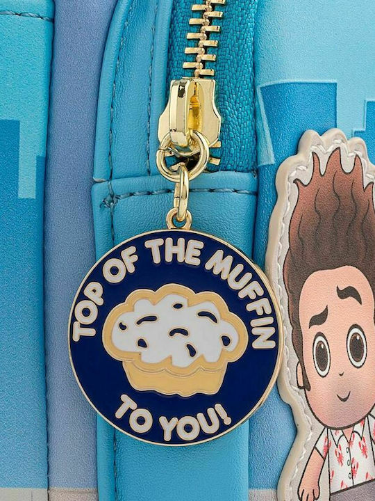 Loungefly Seinfeld Chibi City Backpack Παιδική Τσάντα Πλάτης Τιρκουάζ 25εκ. Seinfeld Chibi City Mini
