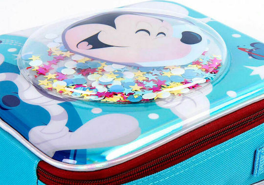Cerda Mickey Confetti School Shoulder Lunch Bag Light Blue Mickey 22 x 8 x 23cm
