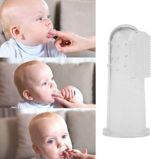 Babyono Бебешка Четка За Зъби За Пръст За 0м+ Синя