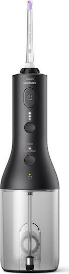 Philips Sonicare 3000 Irigator Bucal 250 ml Reîncărcabil cu Husă de Călătorie Negru