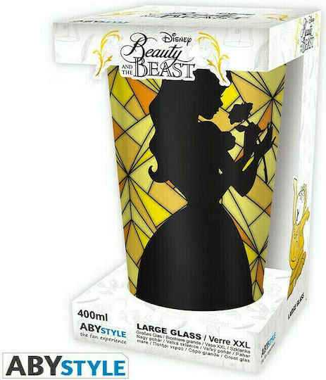 Abysse Glass Water made of Glass in Yellow Color 400ml ABYVER162 1pcs