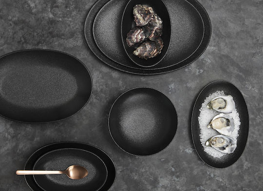 Maxwell & Williams Caviar Serving Bowl Round Ceramic Black with Diameter 11cm