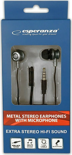 Esperanza EH206K In-ear Handsfree με Βύσμα 3.5mm Μαύρο