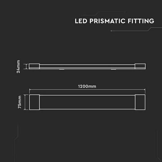 V-TAC Φωτιστικό Под Кухненски Шкаф LED Ш120xД7.5xВ2.4см.