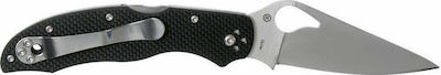 Spyderco Harier 2G-10P Pocket Knife Black with Blade made of Stainless Steel in Sheath