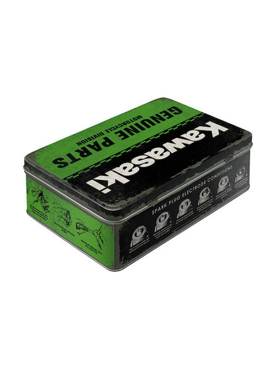 Nostalgic Art Box General Use with Lid Metallic Green 23x16x7cm