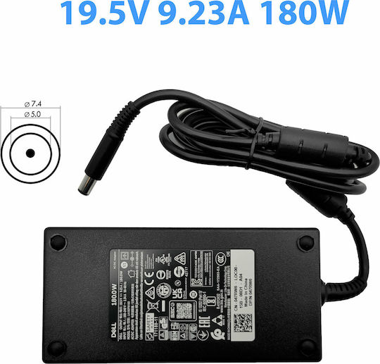 Dell Laptop Charger 180W 19.5V 9.23A for Dell with Detachable Power Cord