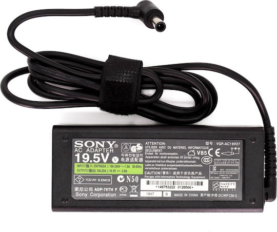 Sony Laptop Charger 75W 19.5V 3.9A for Sony with Detachable Power Cable