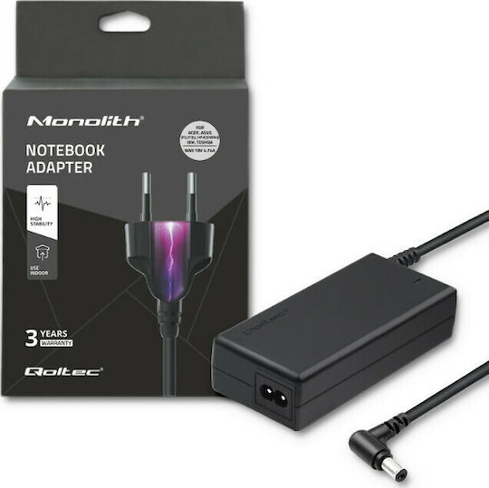 Qoltec Laptop Charger 90W 19V 4.74A for Acer / Asus / Fujitsu / HP / IBM / Toshiba without Power Cable