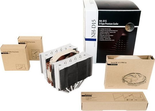 Noctua NH-D15 Ψύκτρα Επεξεργαστή για Socket AM4/AM5/115x Καφέ