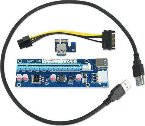 Gembird Cartelă Riser PCI-Express pentru Montare Verticală