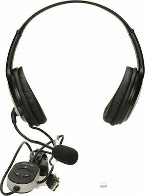 Microsoft LifeChat LX-3000 Надушници Мултимедийни слушалки с микрофон и връзка USB-A в Черен цвят