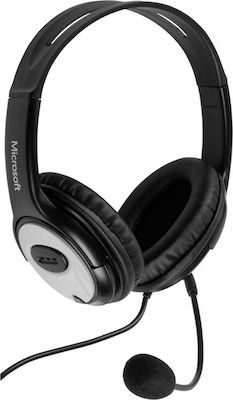 Microsoft LifeChat LX-3000 Надушници Мултимедийни слушалки с микрофон и връзка USB-A в Черен цвят